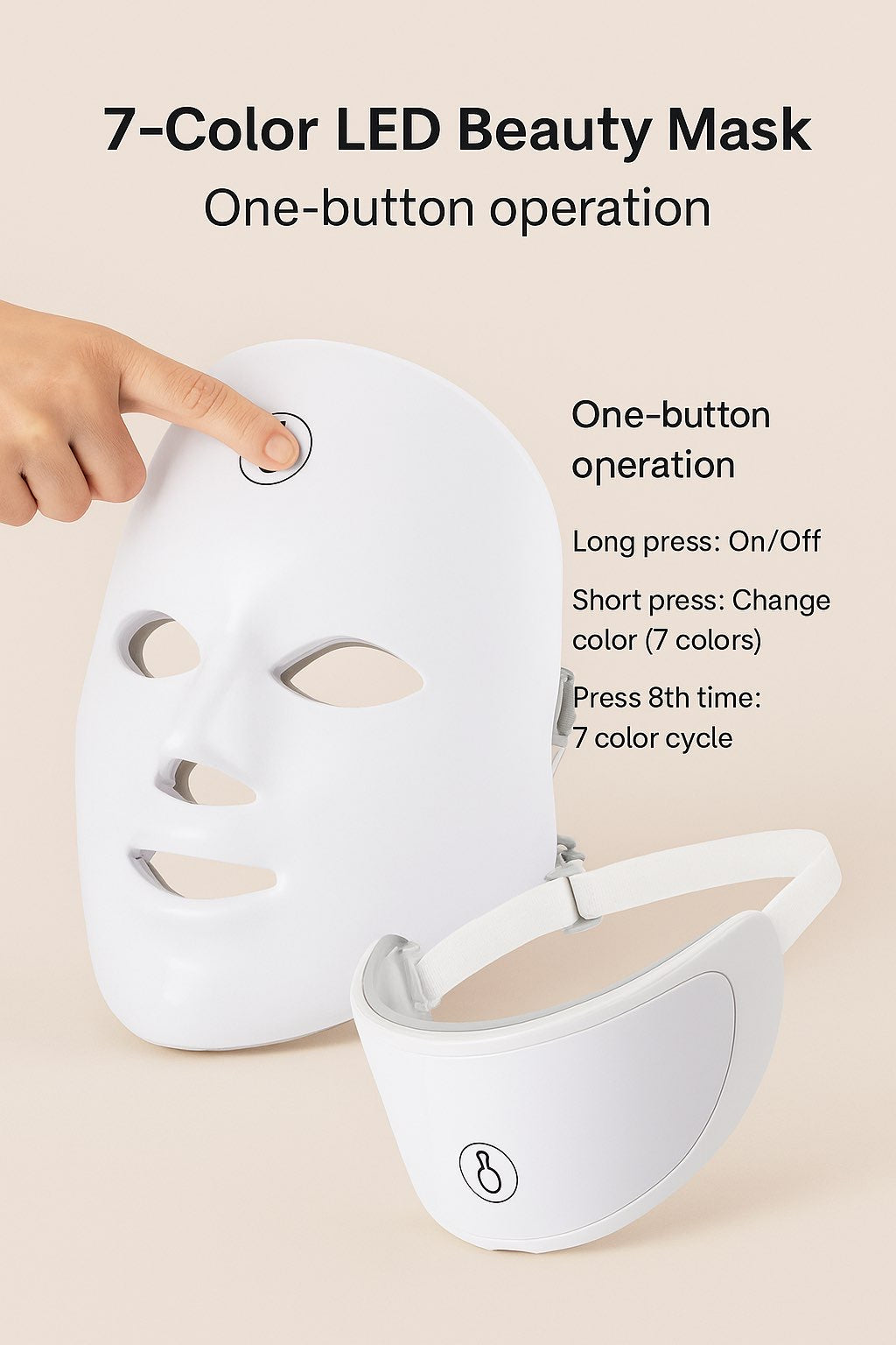 7-Color LED Beauty Mask – Face & Neck Anti-Aging Therapy