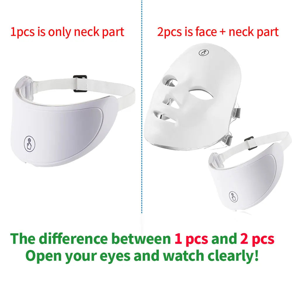 7-Color LED Beauty Mask – Face &amp;amp; Neck Anti-Aging Therapy