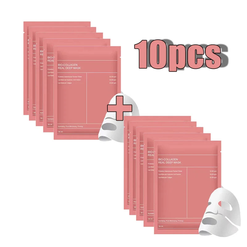 Gezichtsmaskers (4/10 stuks) – Nachtmasker voor Hydratatie & Poriën