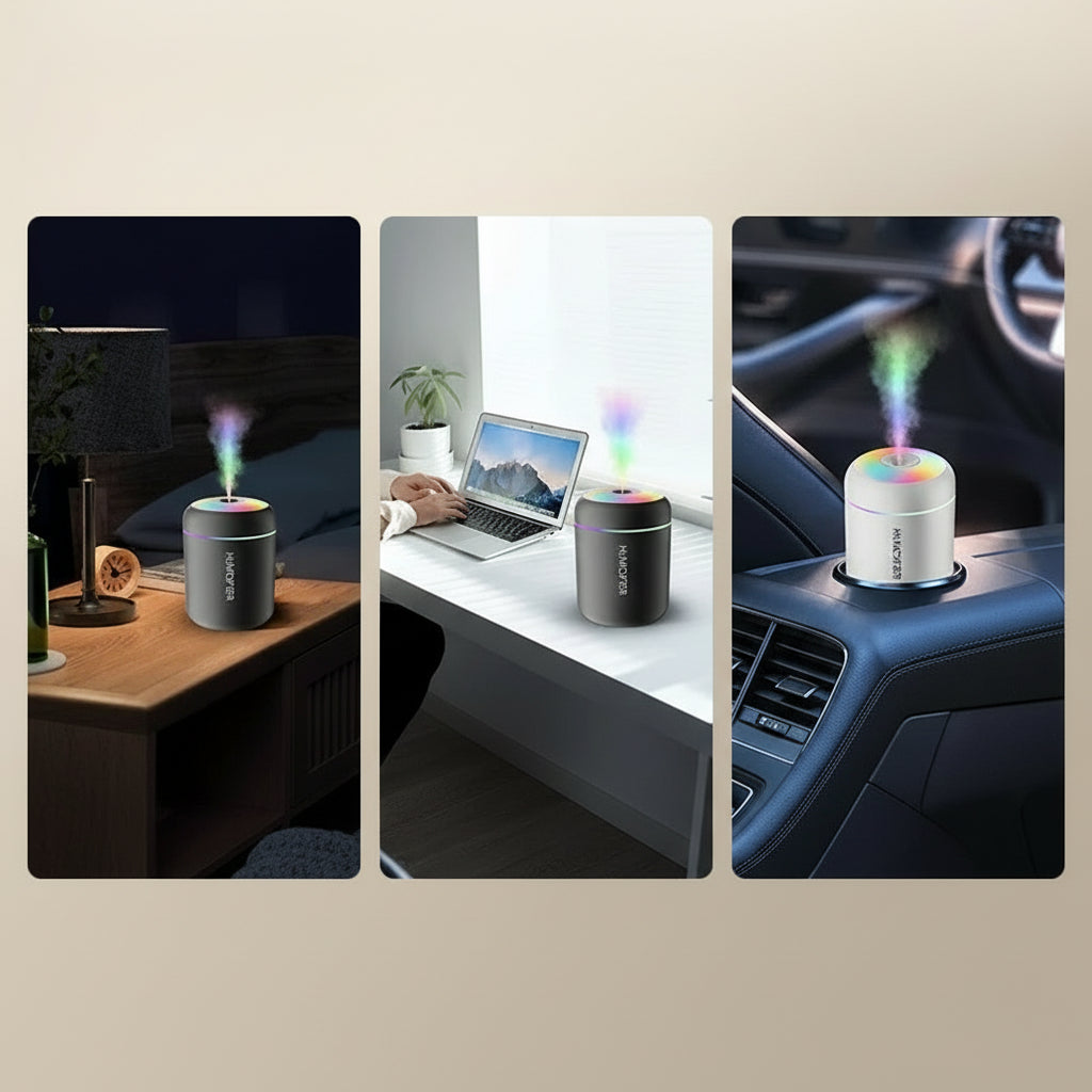 Mini Aroma Diffuser 180ml – USB Geurverspreider voor Thuis & auto