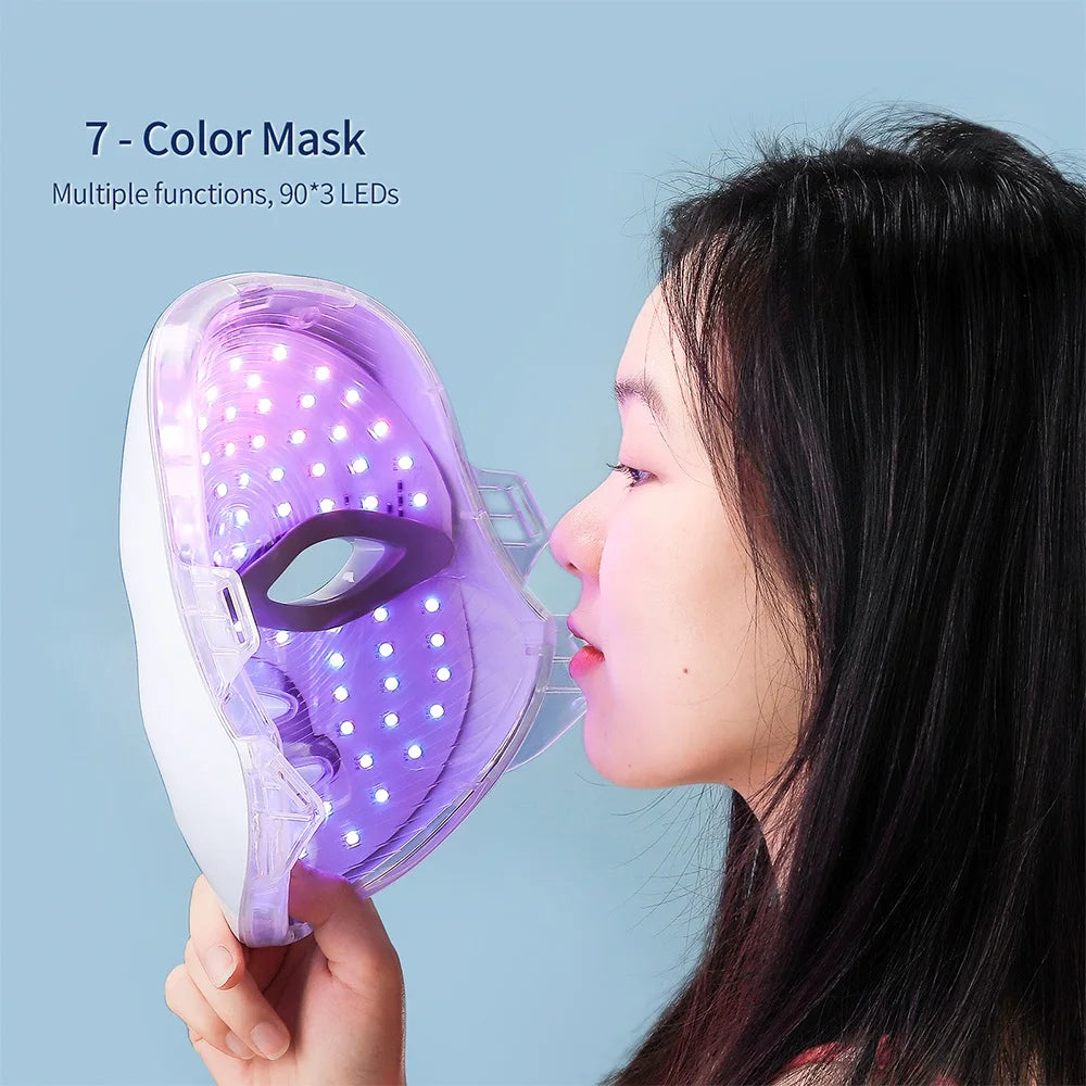 7-Color LED Beauty Mask – Face &amp;amp; Neck Anti-Aging Therapy