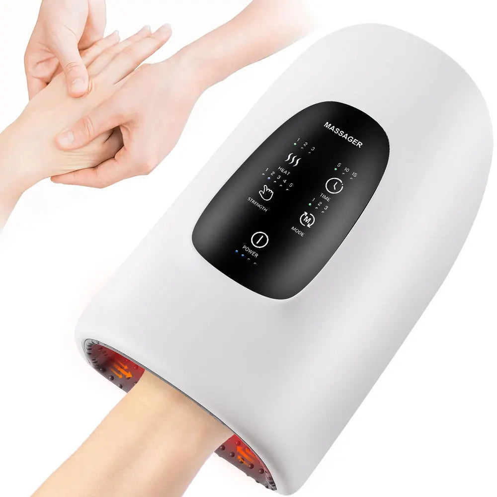 Draadloze Handmassage Apparaat – Intense Compressie & Warmtetherapie